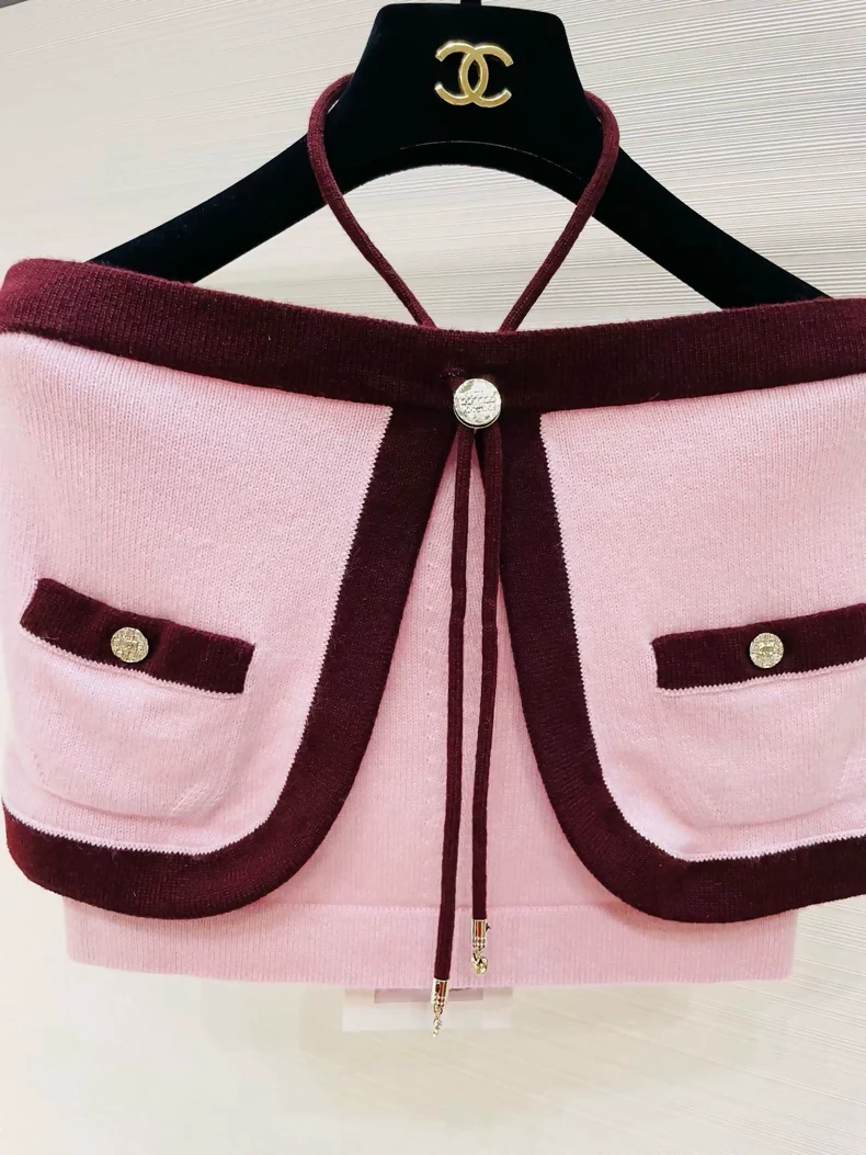 Chanel 25A pink cashmere top - Image 4