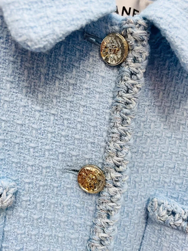 Chanel 25B blue tweed jacket - Image 2