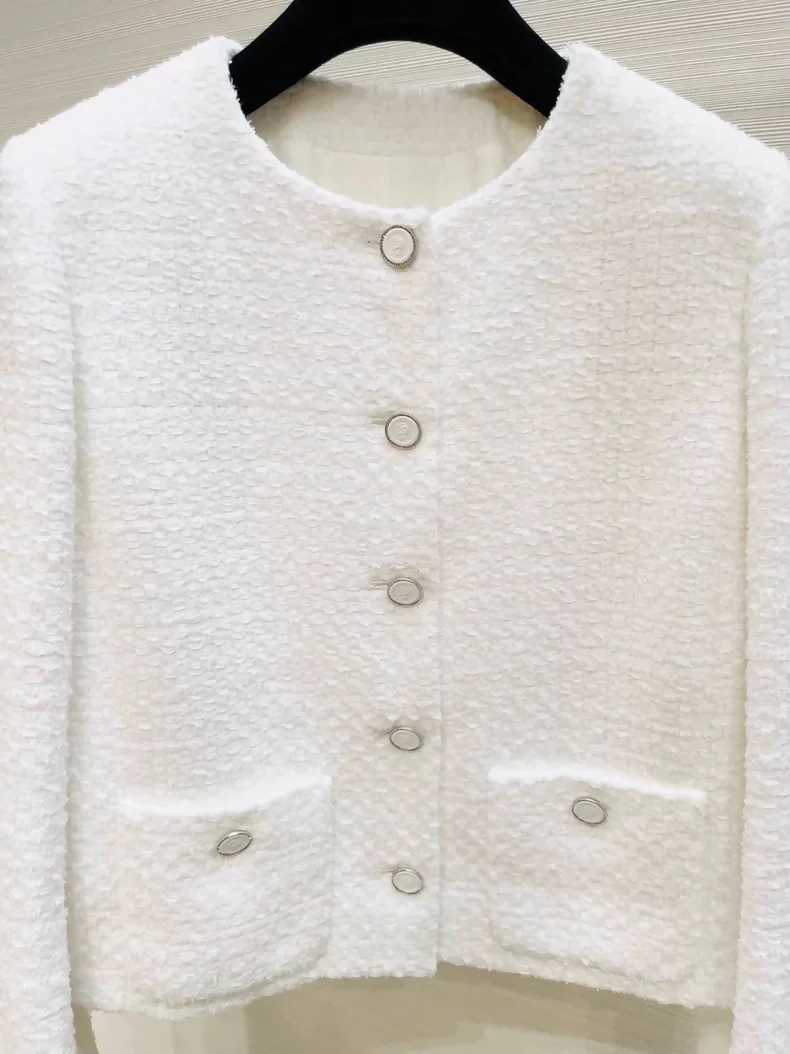 Chanel 25S white ecru tweed jacket - Image 2