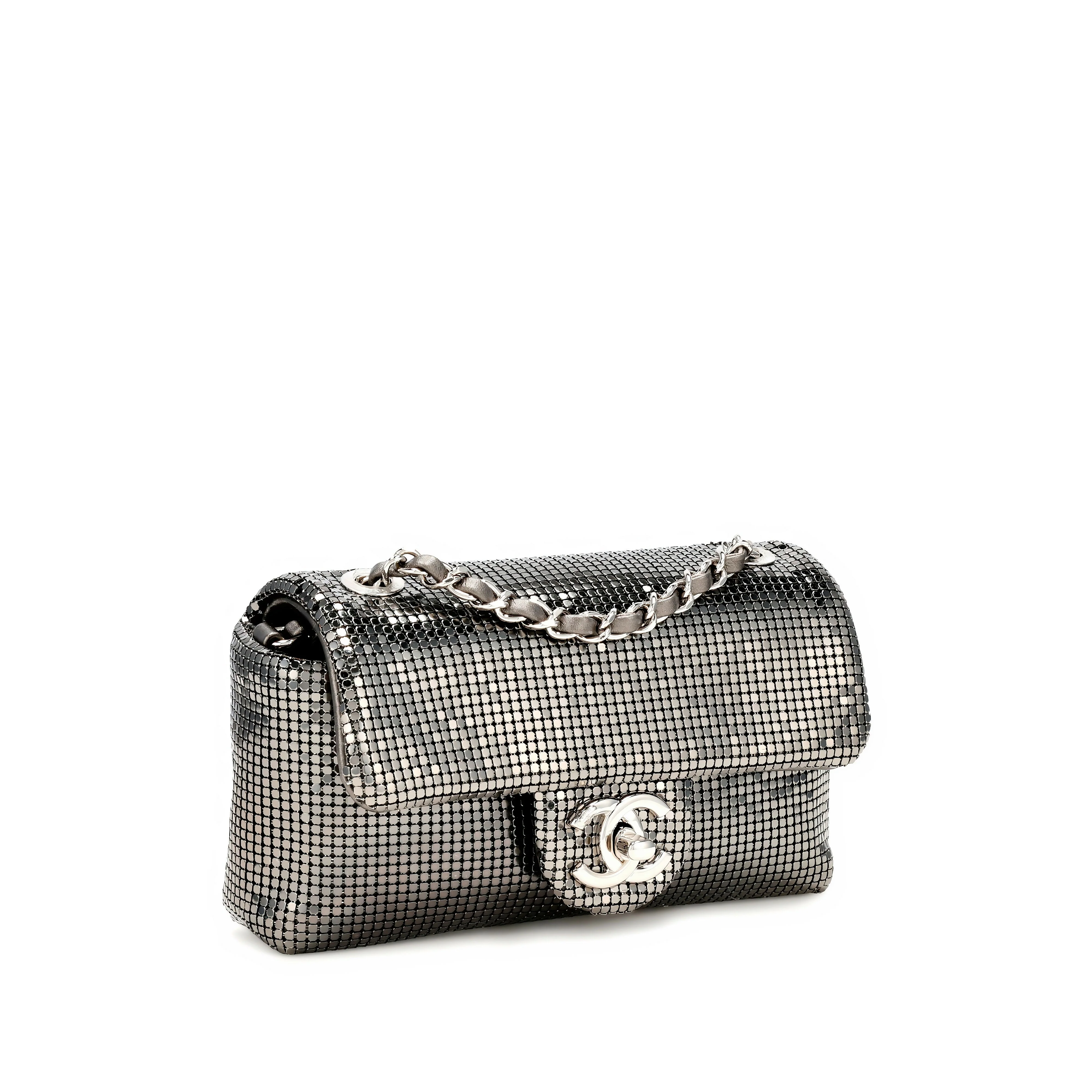 Chanel Fall/Winter 2021 Metallic Mesh Mini Flap Bag - Image 2