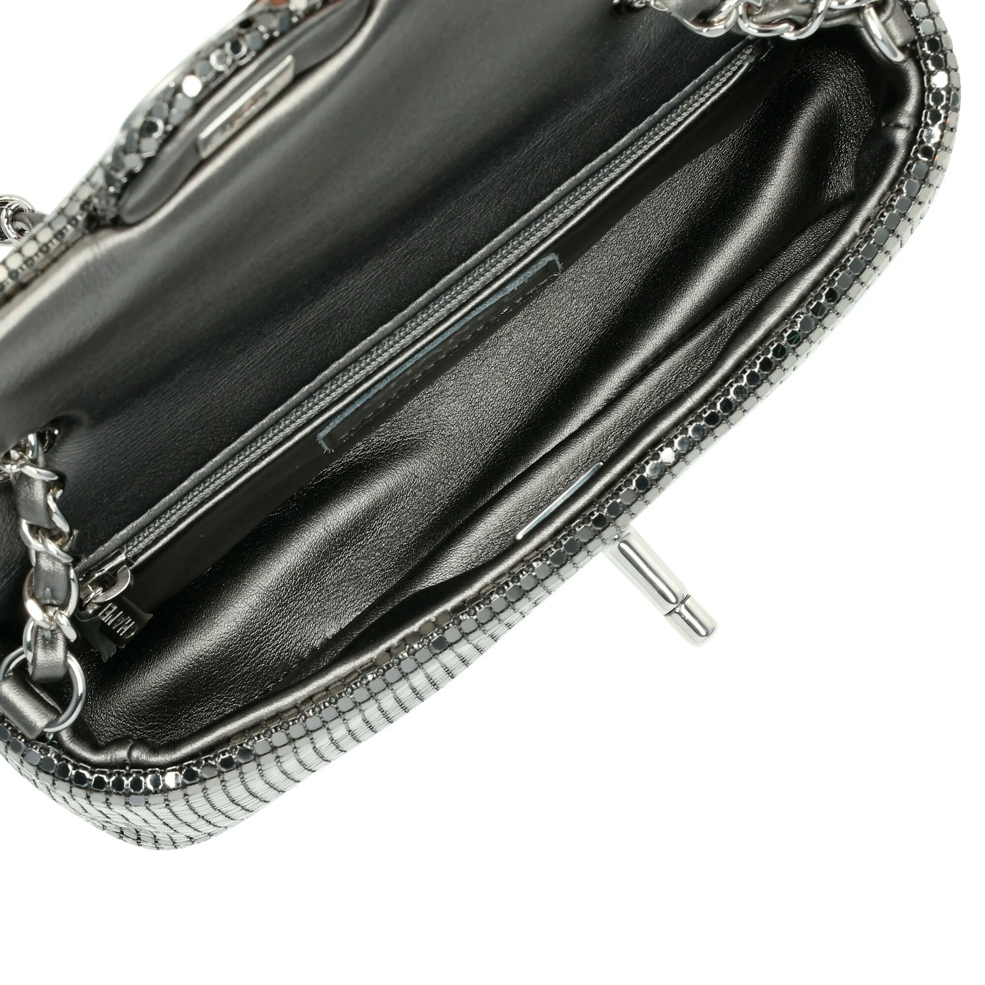 Chanel Fall/Winter 2021 Metallic Mesh Mini Flap Bag - Image 4