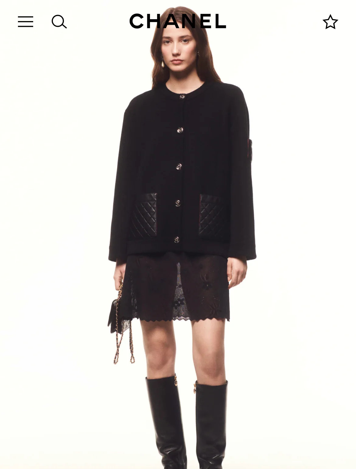 Chanel FALL-WINTER 2024/25 JACKET Cashmere & Lambskin size 36 - Image 7