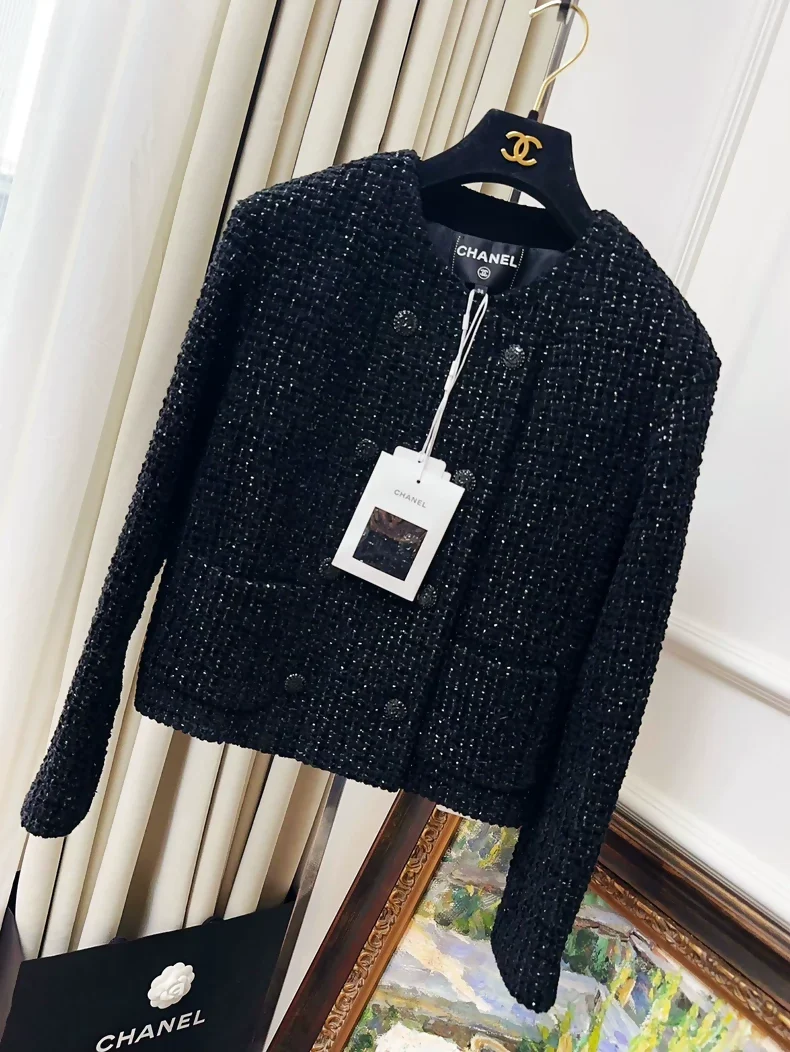 Chanel 22B Black Tweed Jacket