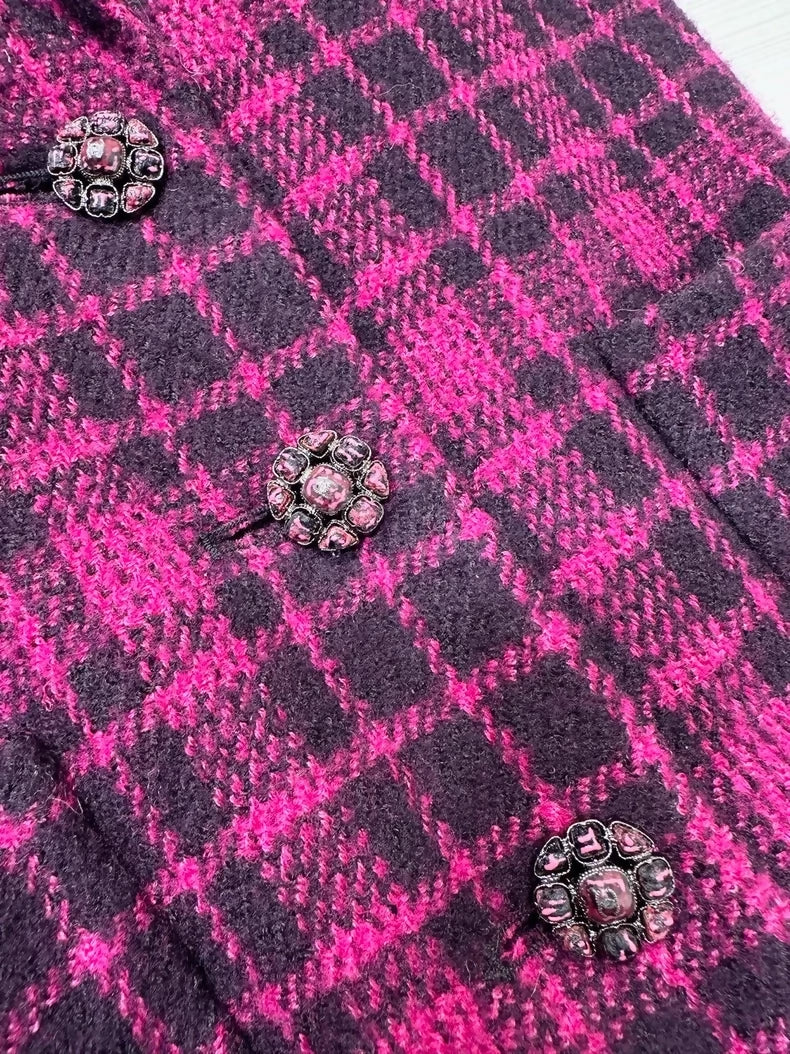 Chanel 22k black purple tweed coat - Image 2