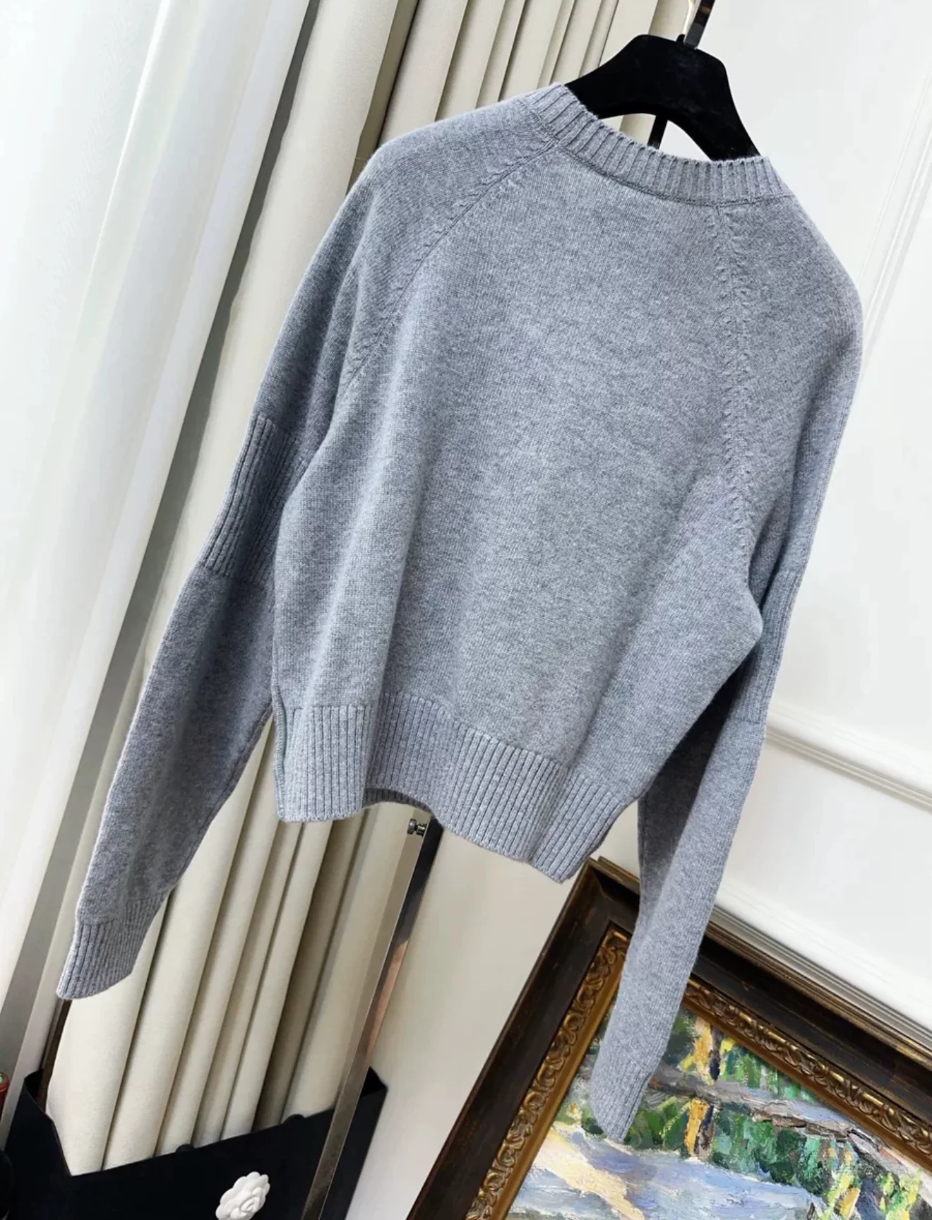 Chanel 24p Grey Cashmere Sweater - Image 2