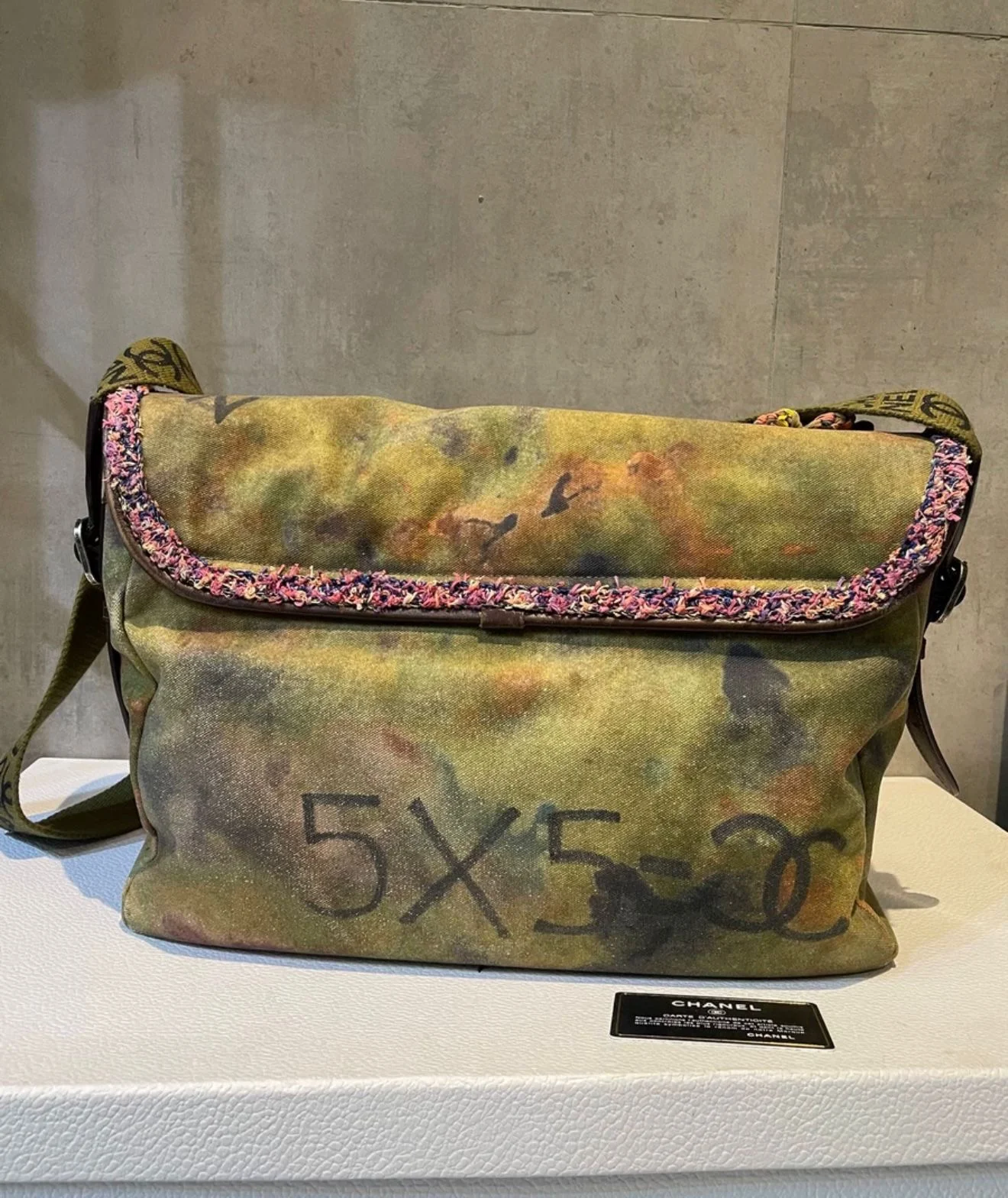 Chanel Graffiti Canvas Messenger Bag – Large Size - Image 4