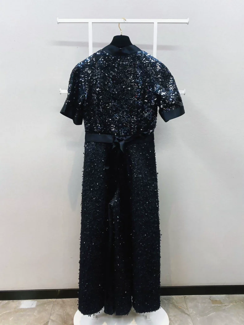 Chanel 19S black & silver glittered jumpsuit - Image 2