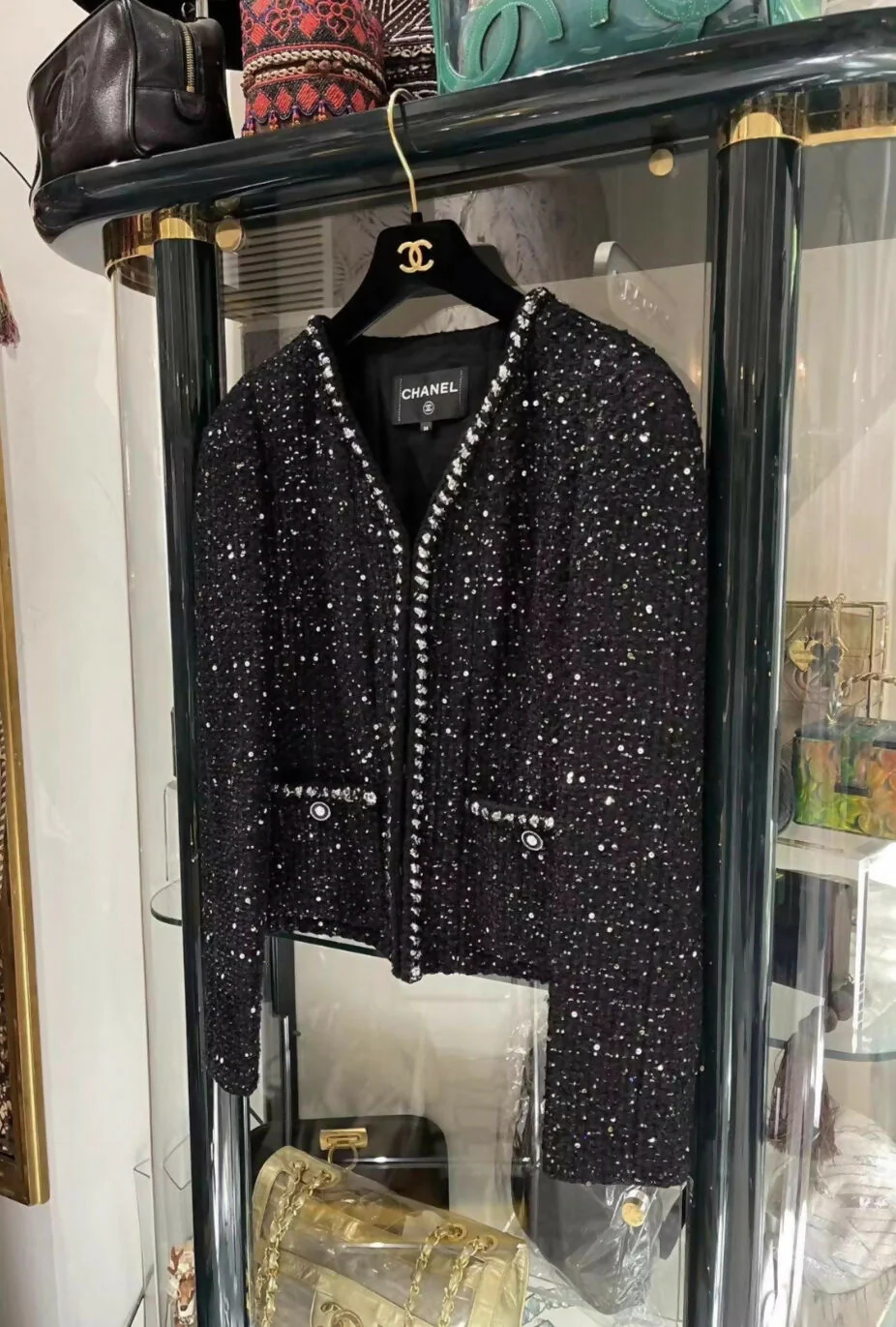 Chanel 22p black & Silver tweed jacket - Image 2