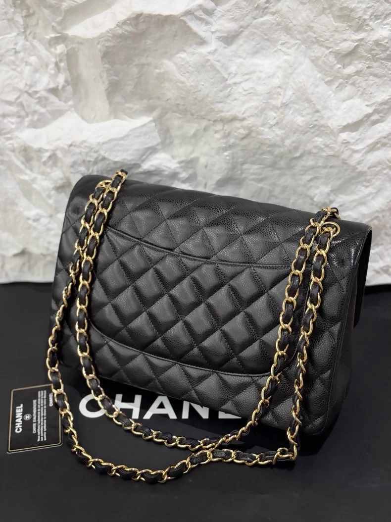 Chanel Jumbo black CF leather gold hardware - Image 2