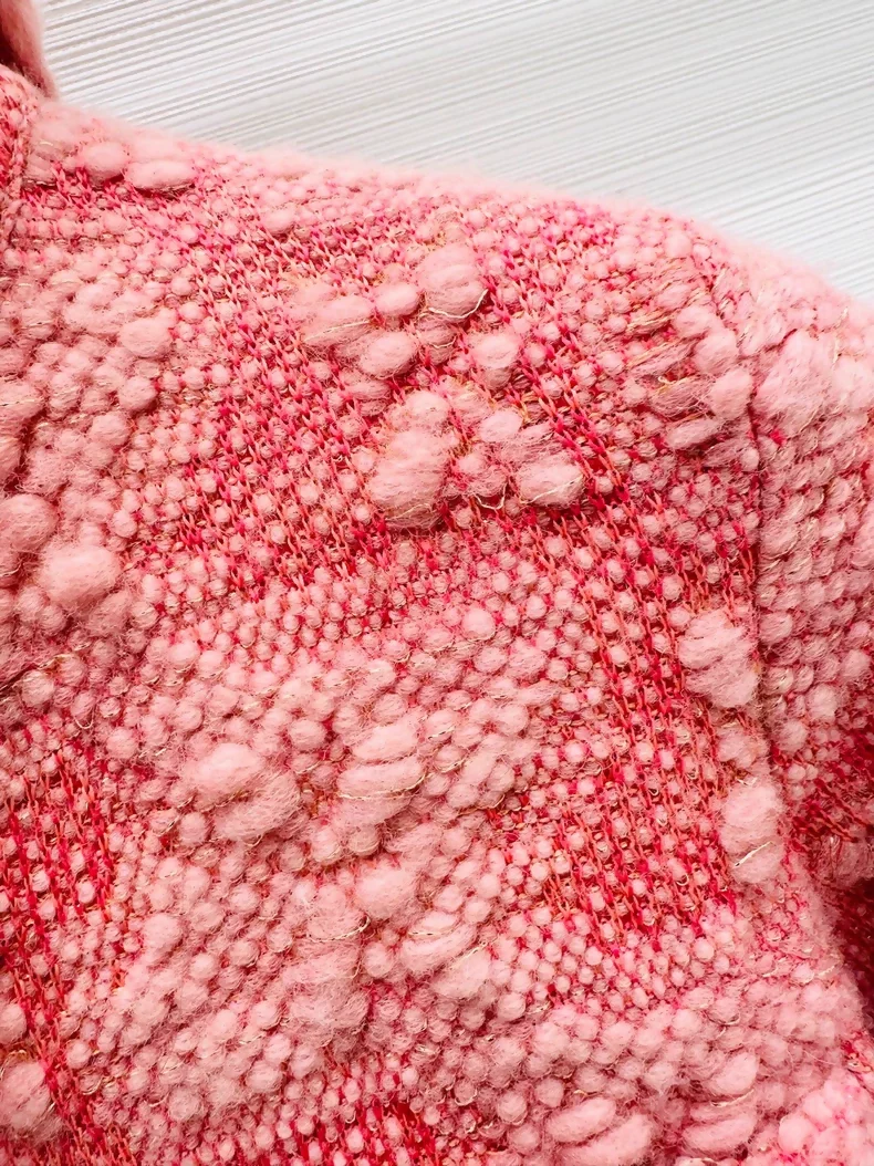 Chanel pink jacquard zip-up cardigan - Image 2