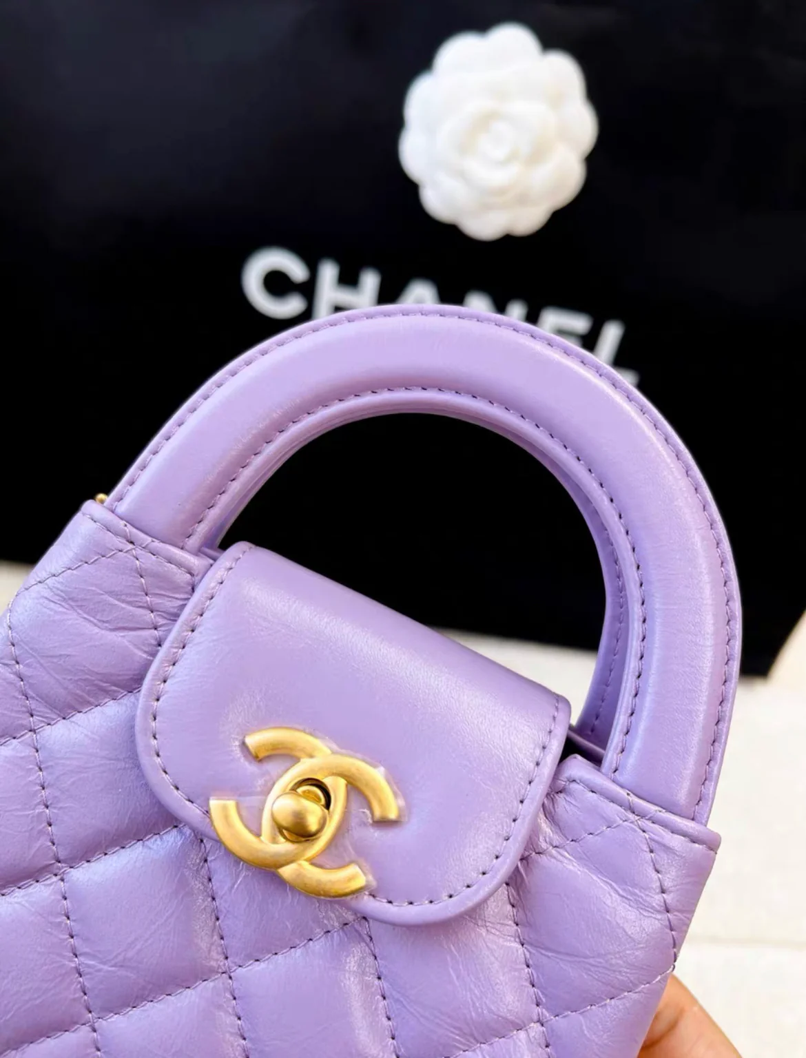 CHANEL Lilac Mini Kelly Shopping Bag - Image 2