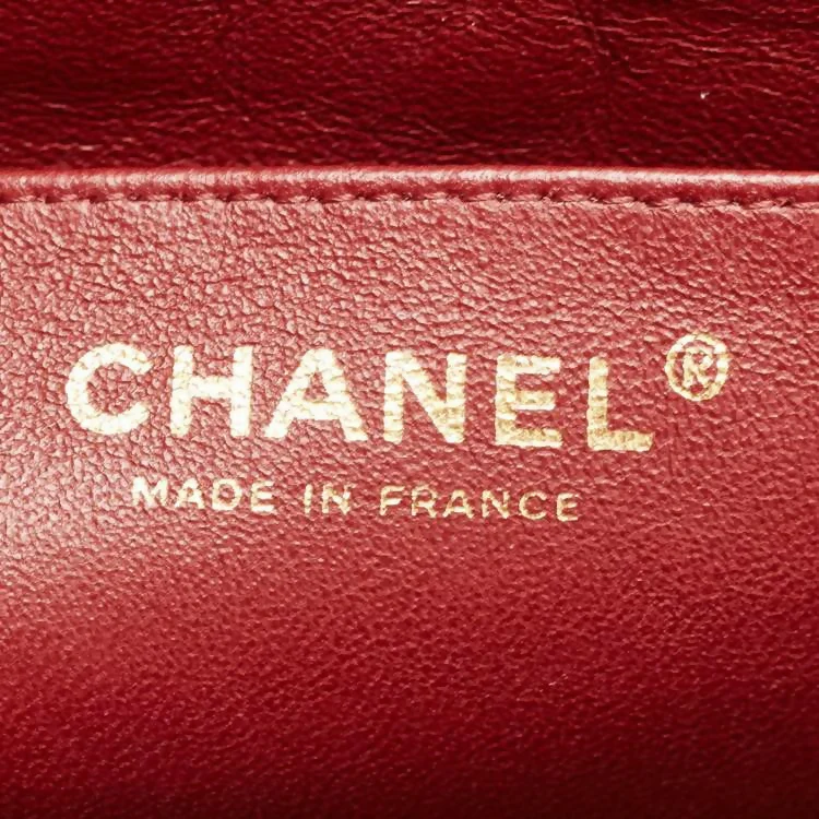 Chanel Maxi Ombre Degradé Pink Burgundy Quilted Leather Classic Single Flap Bag - Image 9
