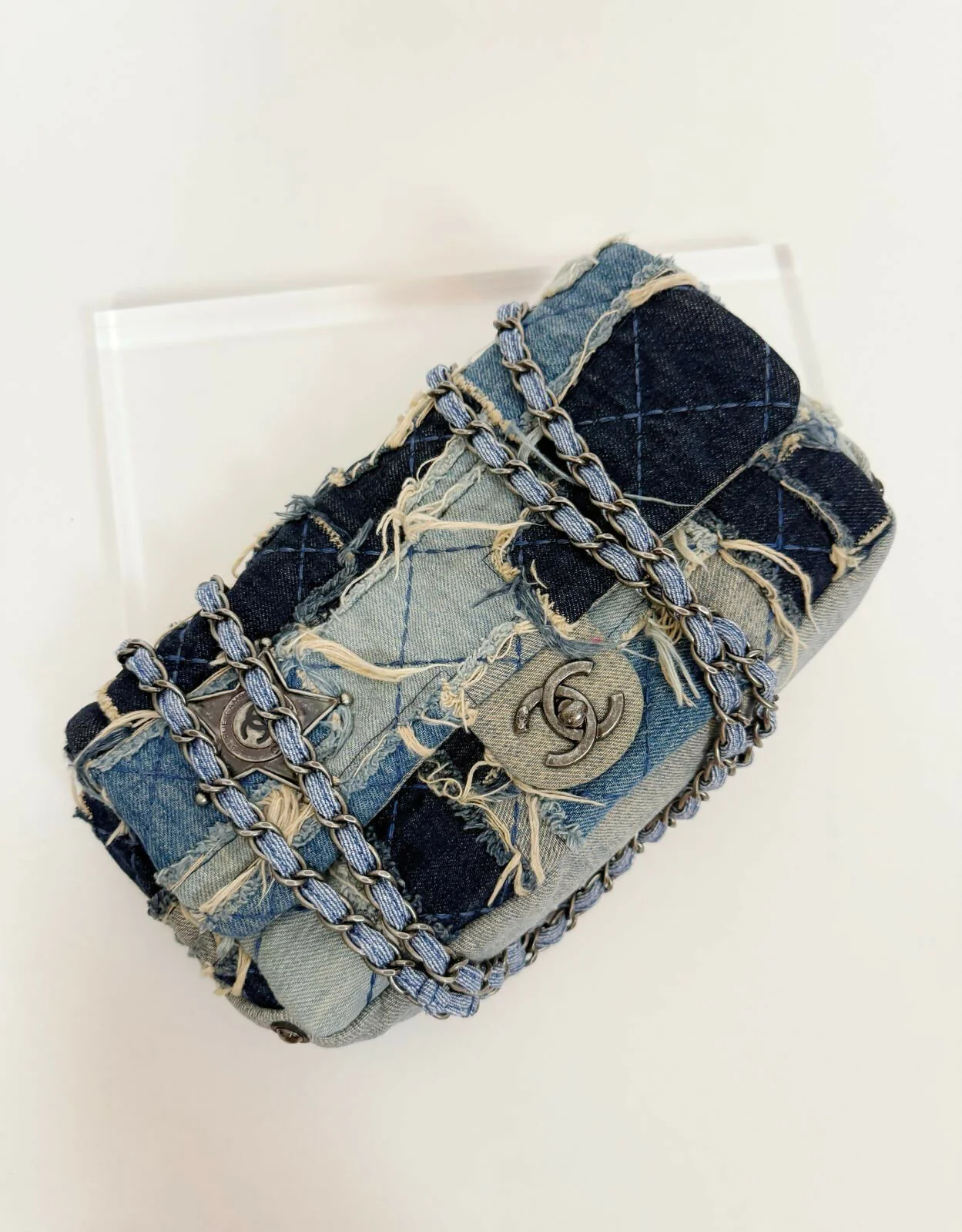 Chanel Medium Denim Paris-Dallas Patchwork Flap Bag - Image 6