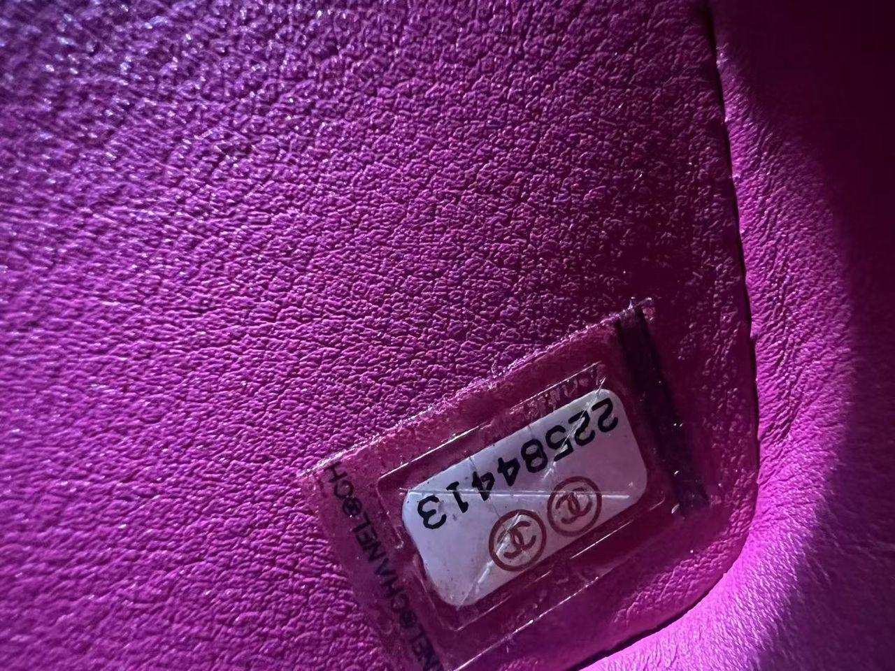 Chanel Medium Pink crocodile Alligator Flap Bag Gold Hardware - Image 5