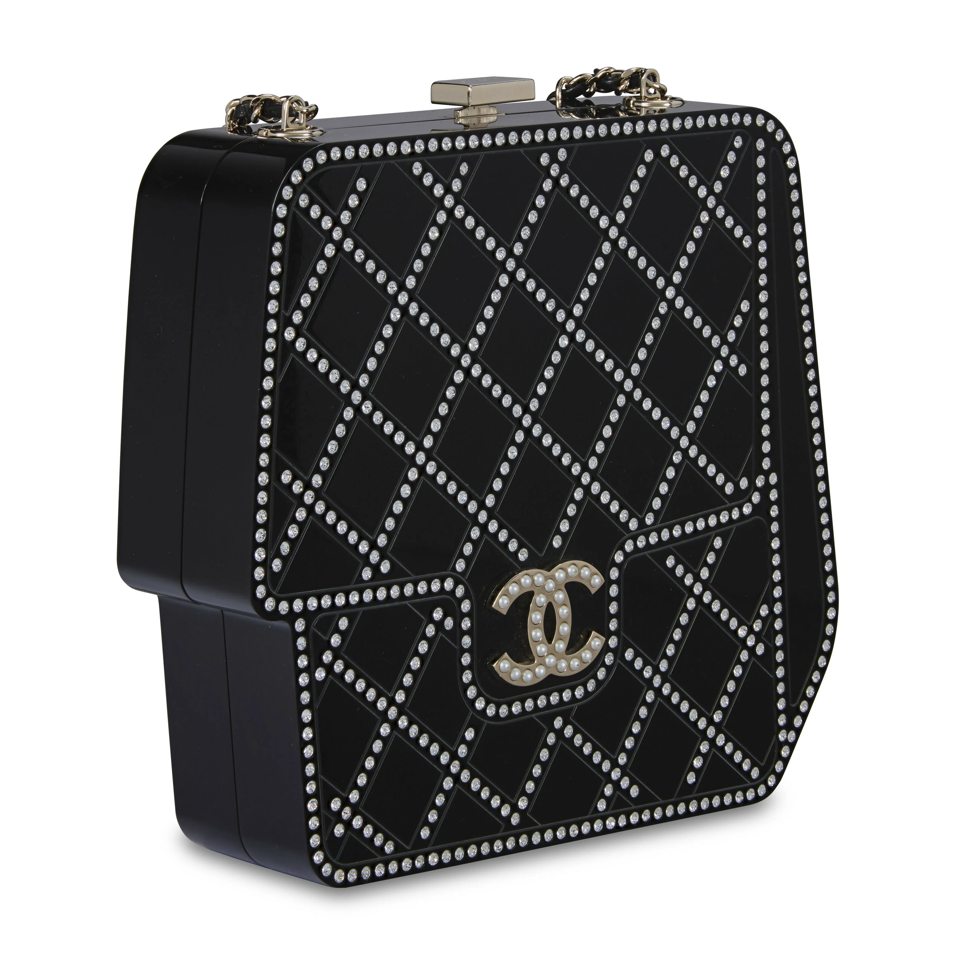 Chanel Métiers d’Art Paris–Cosmopolite 2017 Black Lucite Evening Bag