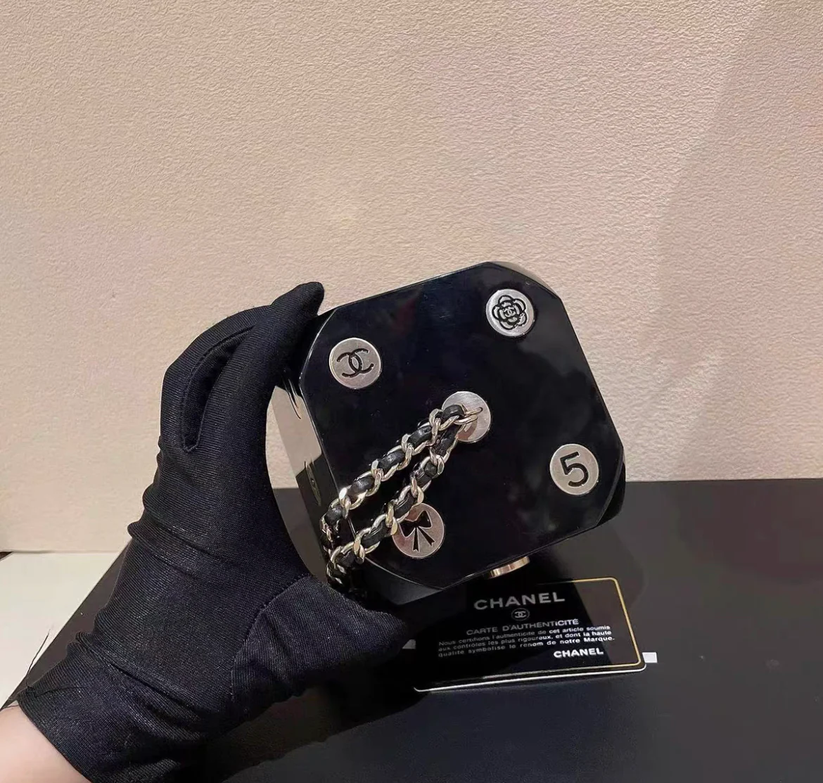 Chanel Minaudière Limited Edition Casino Dice Black Gold-Tone Hardware - Image 2