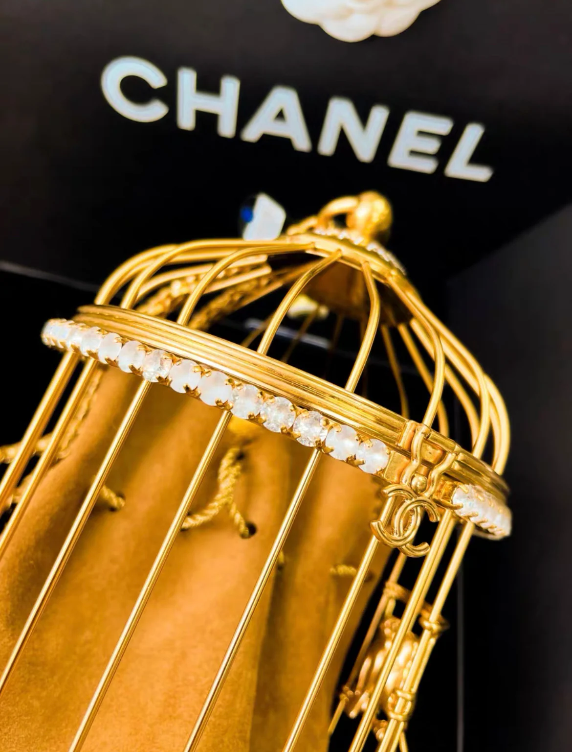 Chanel Minaudière Love Bird Cage Aged Gold Hardware - Image 2