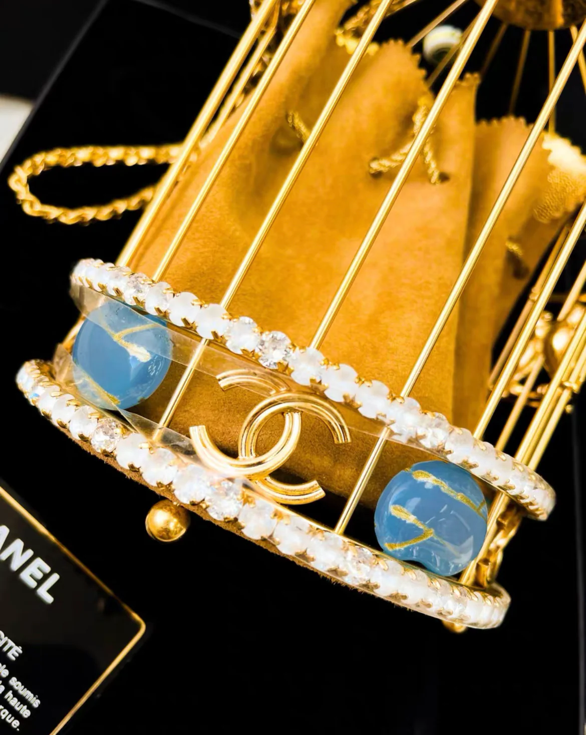 Chanel Minaudière Love Bird Cage Aged Gold Hardware - Image 4