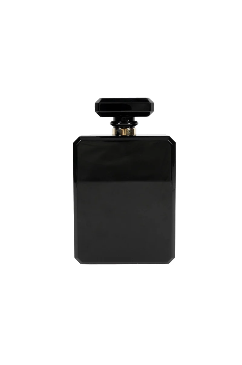 Chanel Minaudiere Perfume Clutch Black Acrylic Light Gold Hardware minaudiere - Image 4