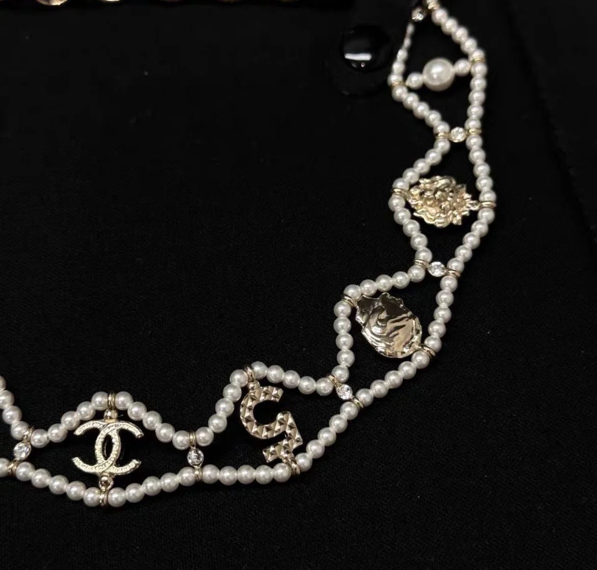 Chanel Multi-Charms Pearl Chocker - Image 2