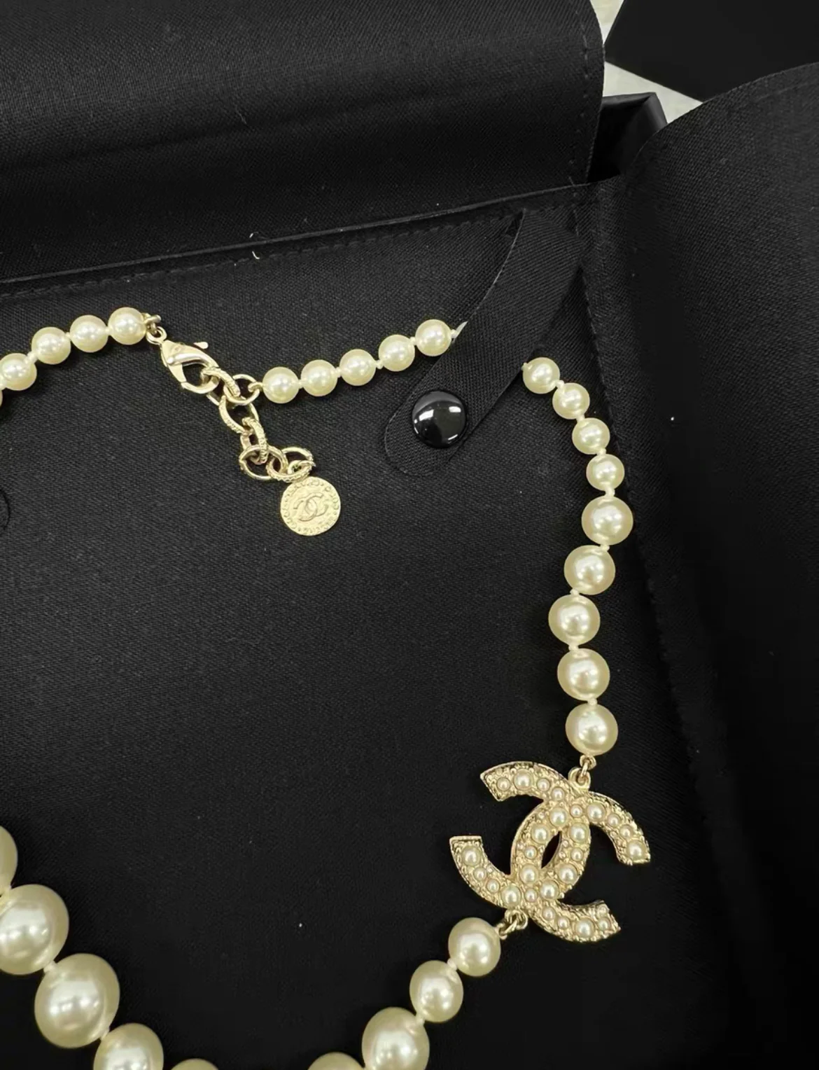 Chanel Necklace Pearl CC 100th Anniversary 44cm w/Box Limited RARE - Image 4