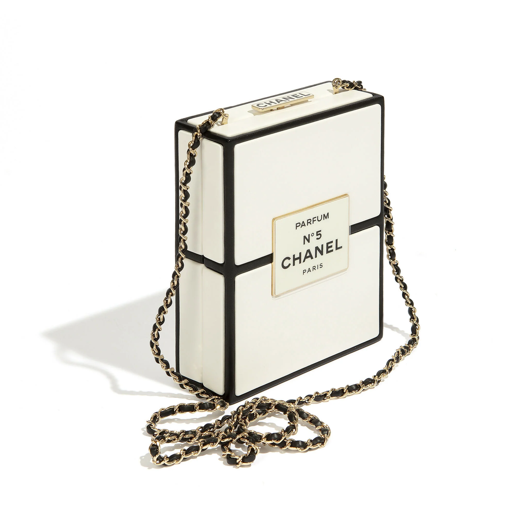 Chanel No.5 Perfume Box Minaudière Clutch Bag 2021 - Image 5