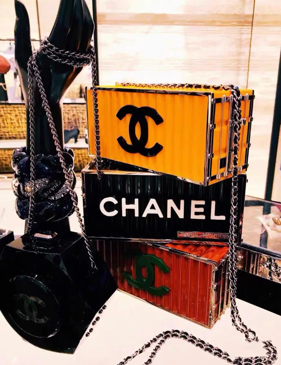 Chanel Paris Hamburg Black shipping container Minaudiere Shoulder Bag - Image 3