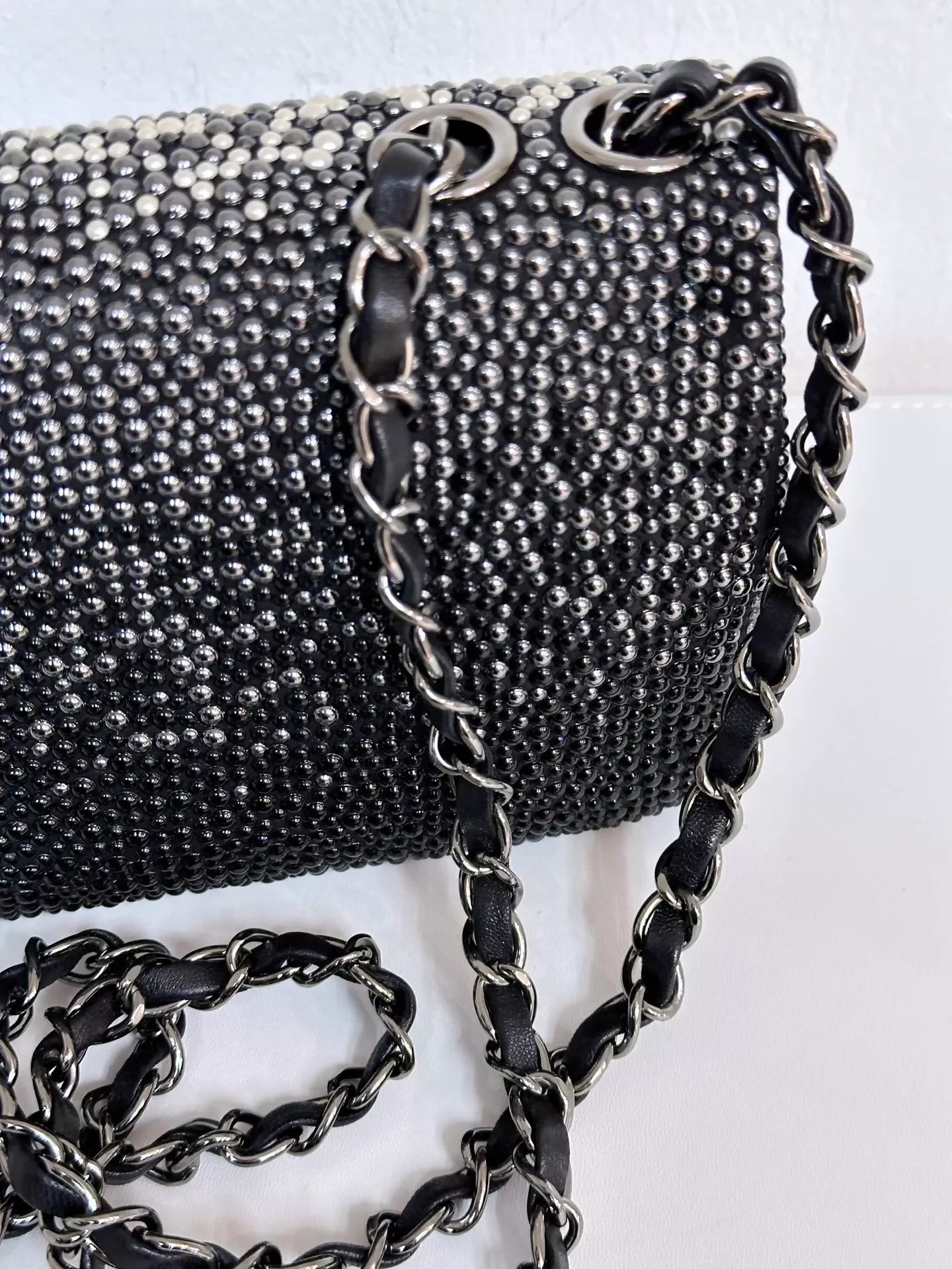 Chanel Pearls & Beads Mini Classic Single Flap Bag - Image 11