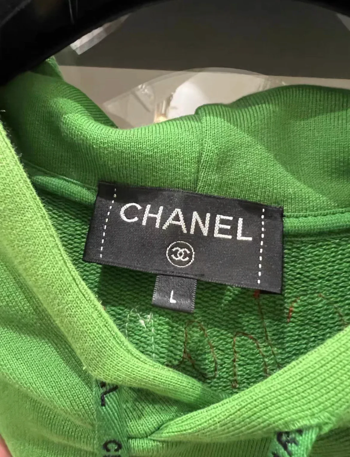 CHANEL Pharrell Williams Green Hoodie Limited Edition Size Large - Image 3