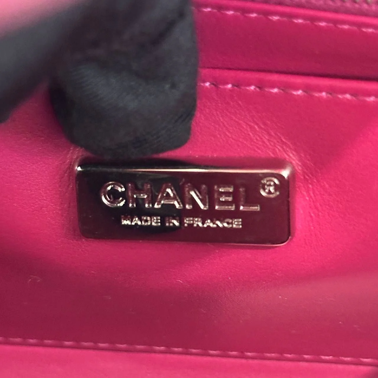 Chanel pink crocodile leather mini flap silver hardware - Image 15