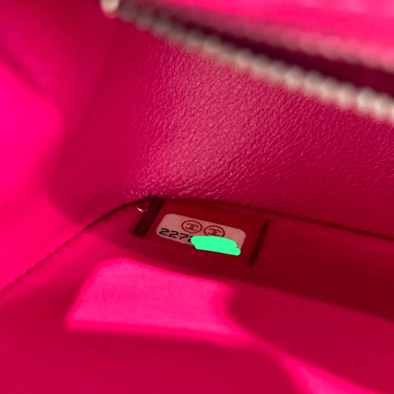 Chanel pink crocodile leather mini flap silver hardware - Image 18