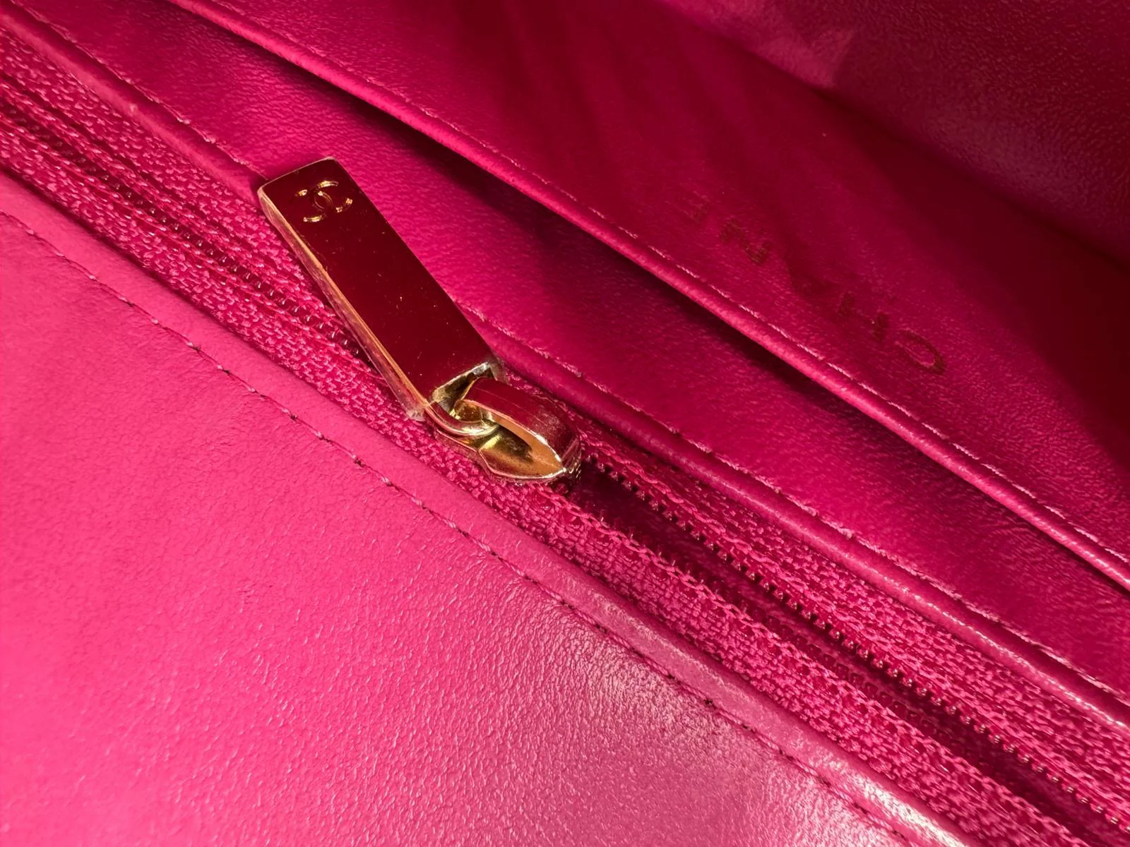 Chanel pink Lambskin Chevron Quilted Medium Double Flap - Image 14