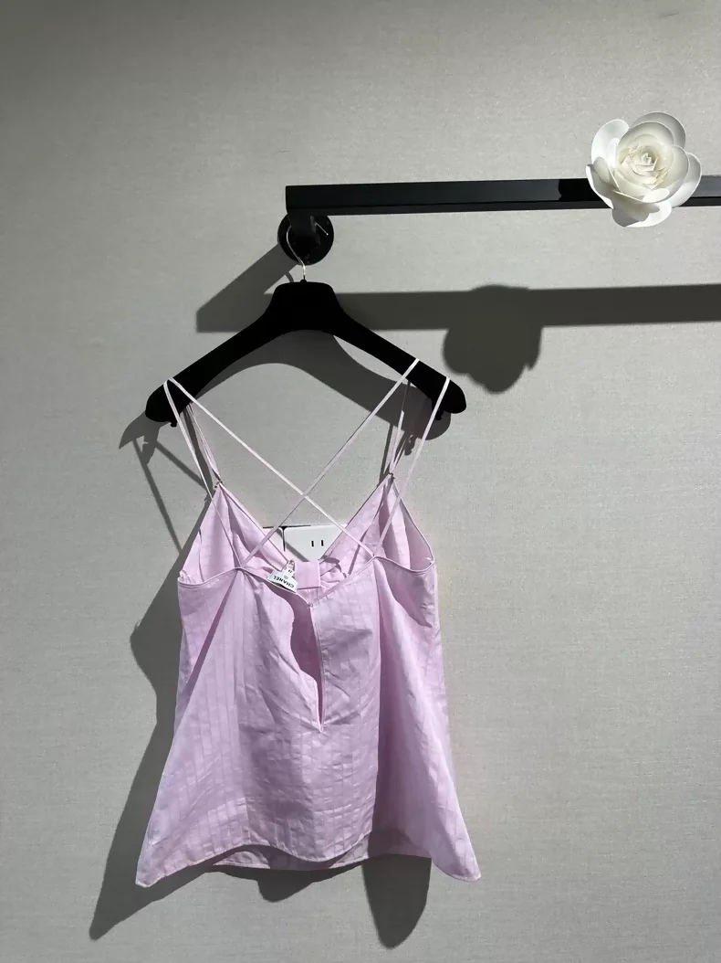 Chanel 23p pink striped bow camisole - Image 3