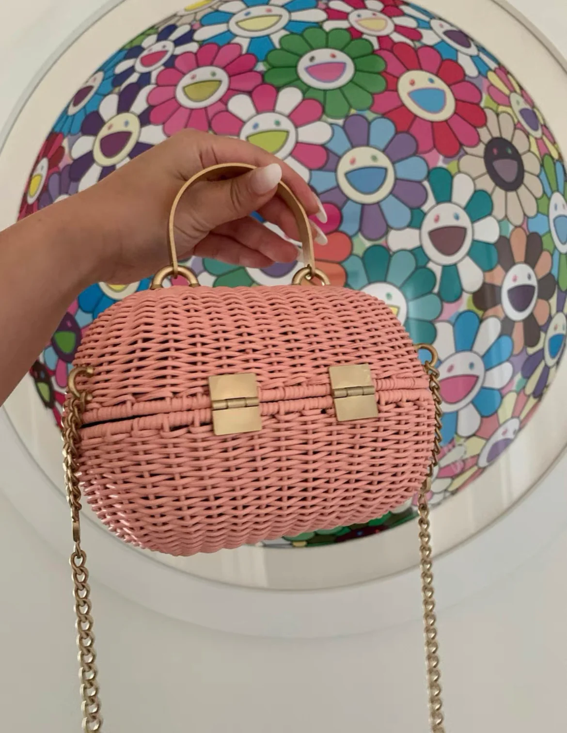 Chanel Pink Woven Padlock Bag - Image 4