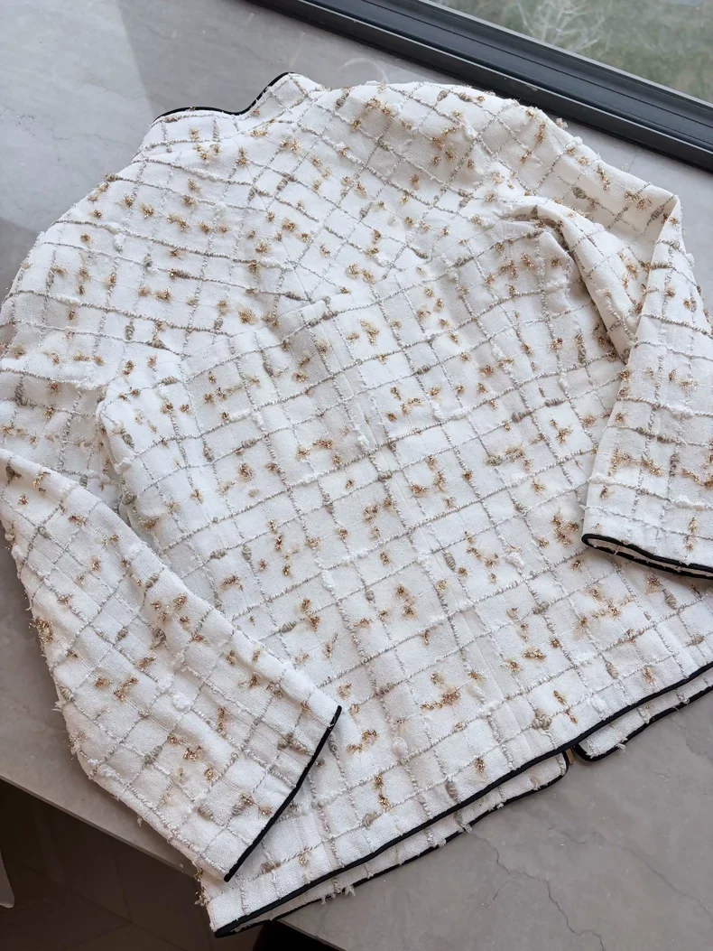 Chanel 19S ecru gold tweed Jacket - Image 7