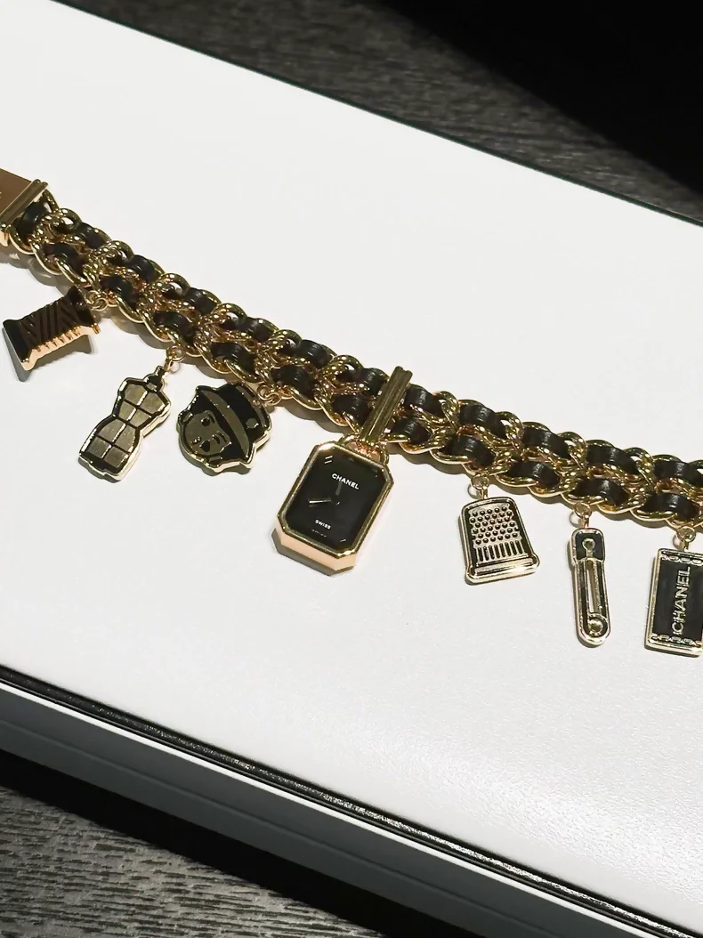 Chanel PREMIERE Limited Edition J12 Black Gold Multi-Element charms Watch - Image 2