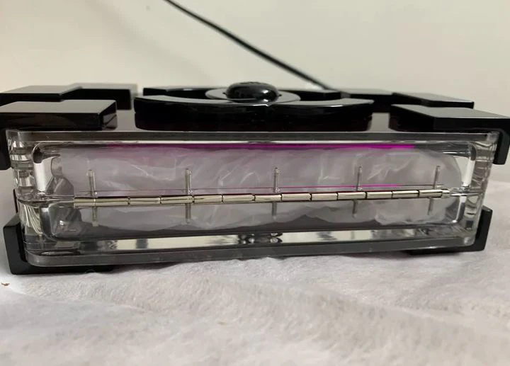 CHANEL Purple/Black Plexiglass Boy Lego Clutch Bag - Image 2