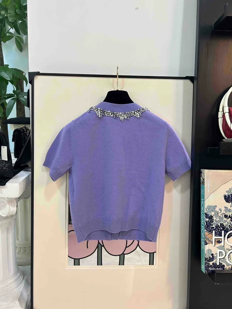 Chanel 2022 Purple Cardigan - Image 2