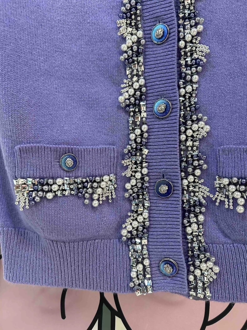 Chanel 2022 Purple Cardigan - Image 3
