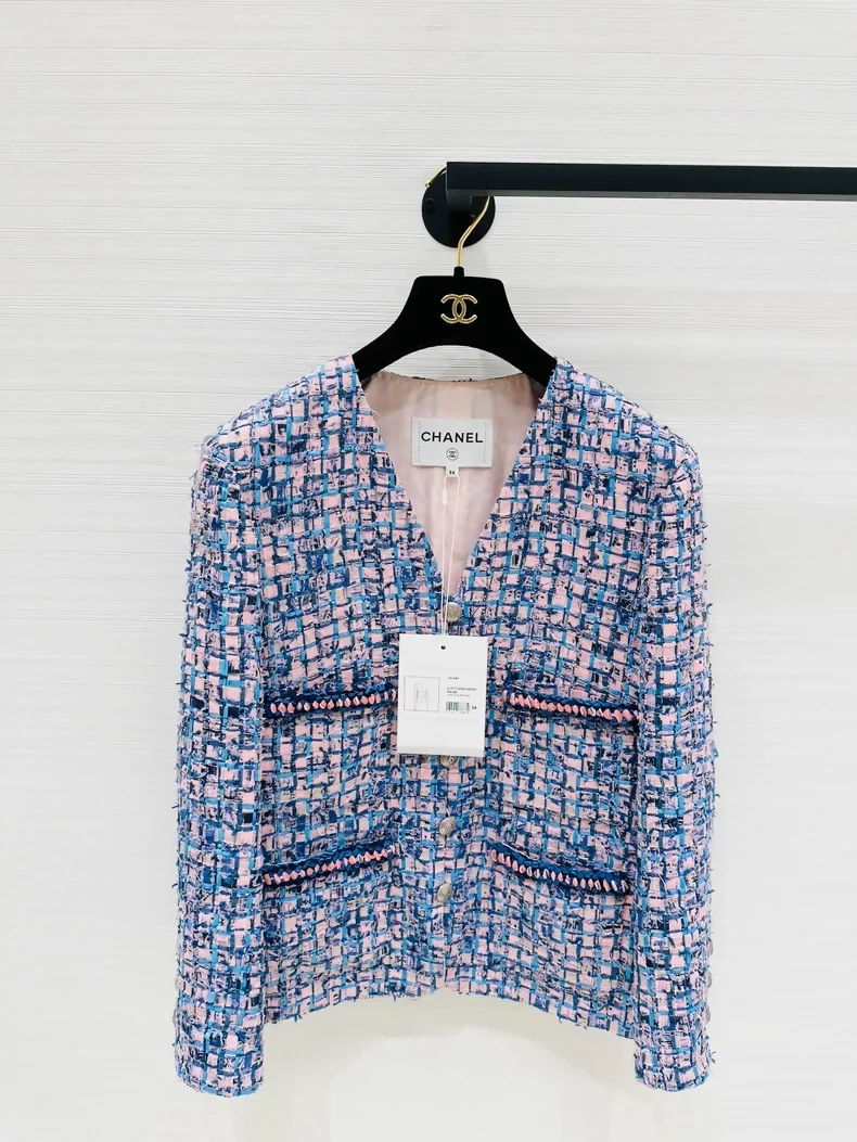 Chanel purple tweed jacket