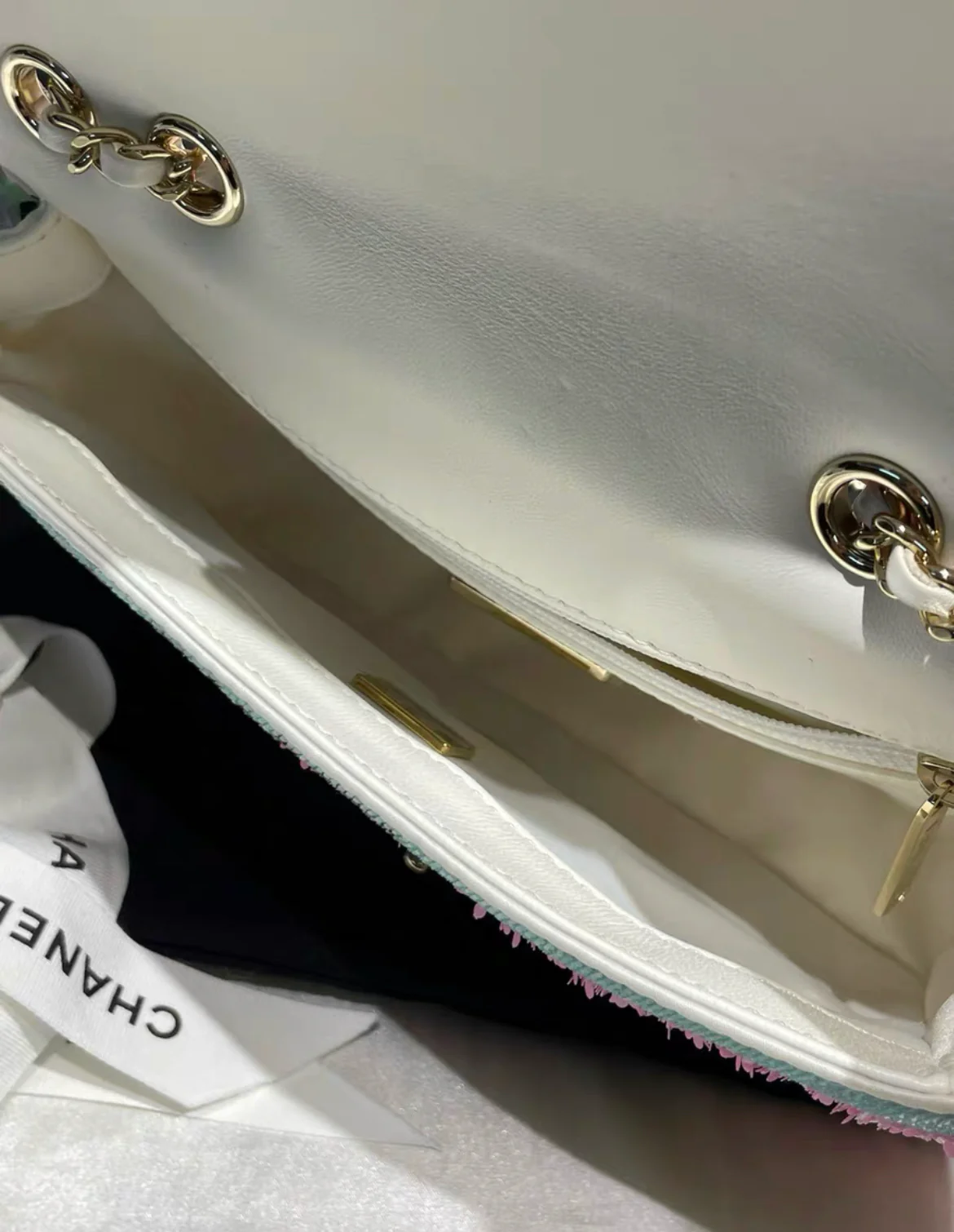 Chanel Rainbow Sequin Mini Rectangular Flap Bag - Image 9
