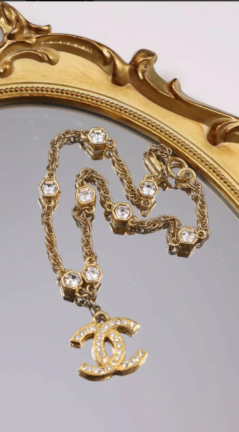Chanel rhinestone necklace chocker - Image 2