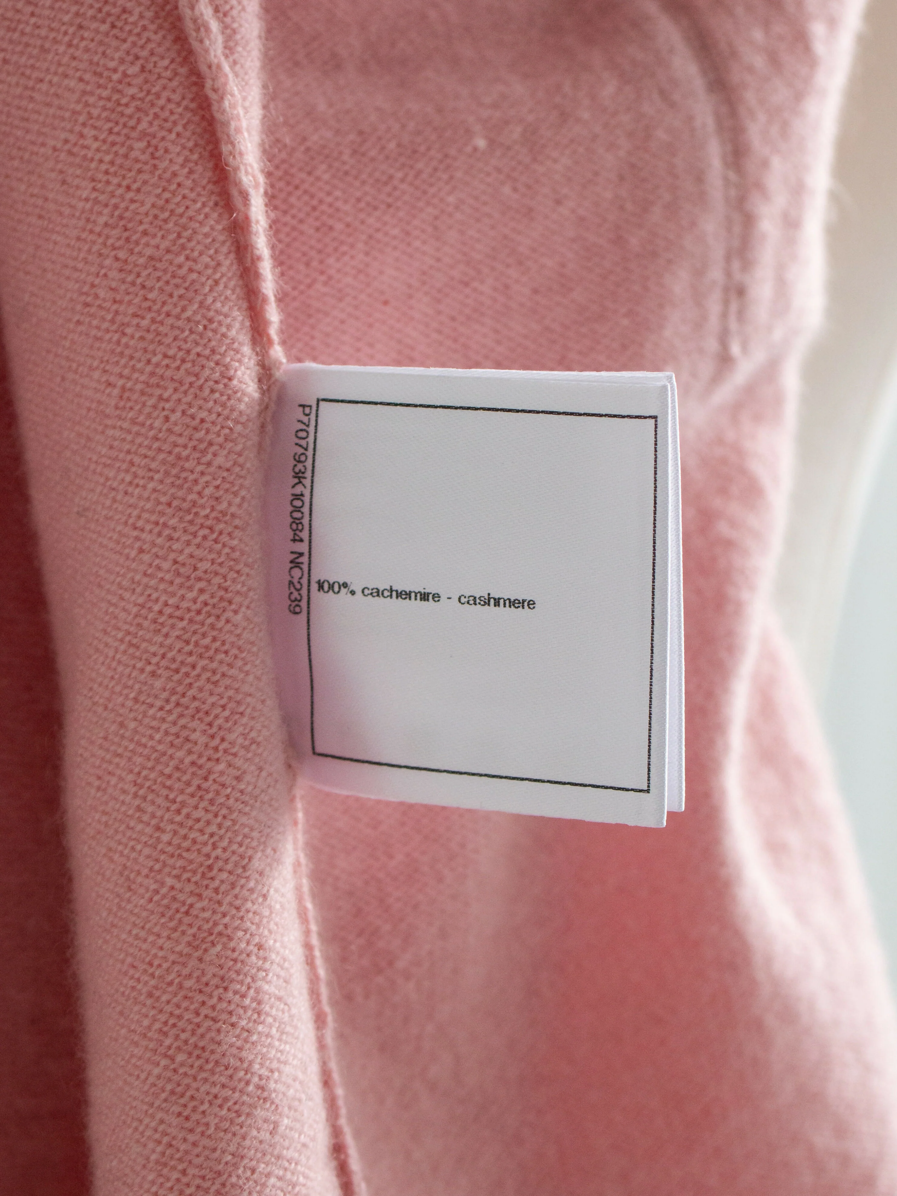 Chanel S/S 2021 Pink Cashmere Navy CC N5 21P 21S Cardigan - Image 9