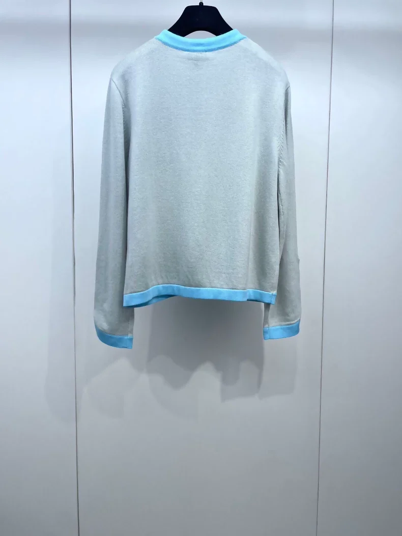 Chanel 25 blue and gray cardigan - Image 2