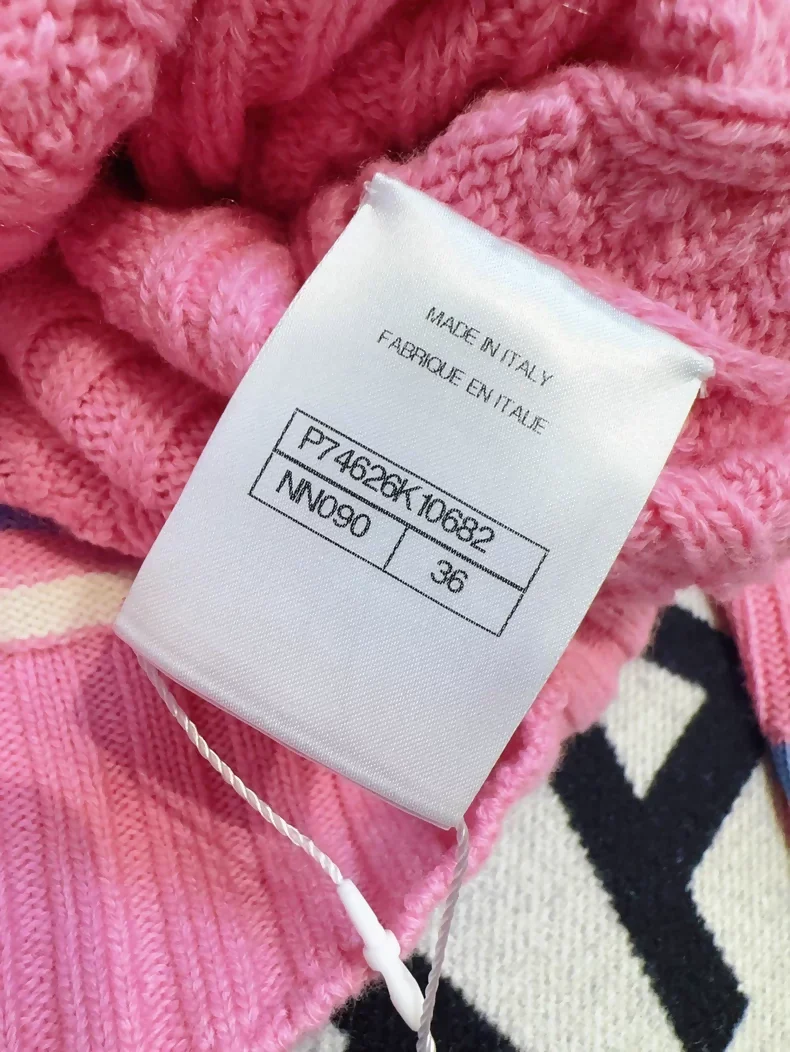 Chanel 23P Pink and Blue/White Knit Cardigan - Image 7