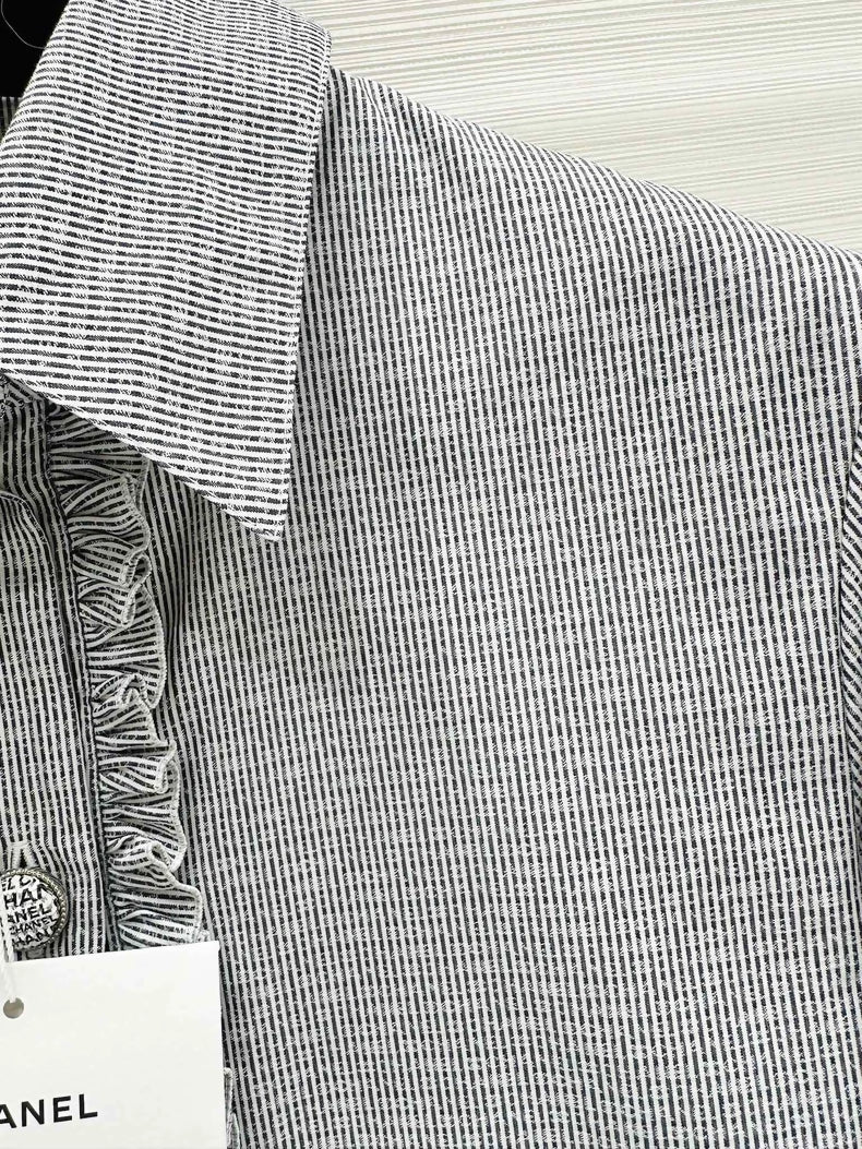 Chanel 24S grey ruffled shirt - Image 3