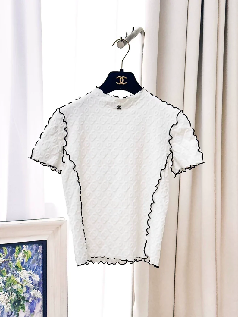 Chanel 25S White & Black Top