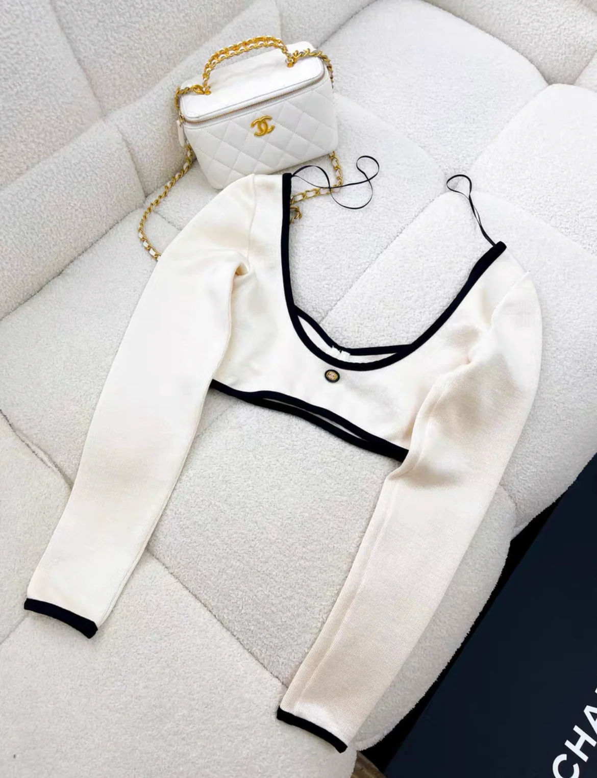 Chanel SS21 Silk Bustier Crop Top - Image 3