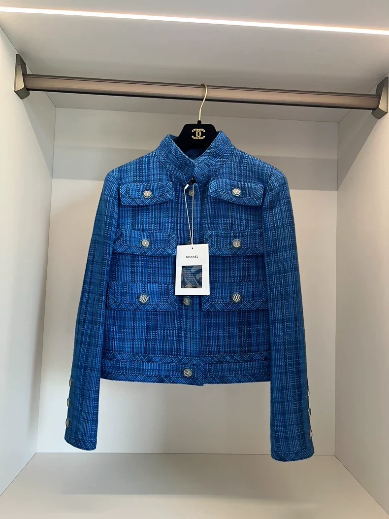 Chanel 20 blue tweed jacket