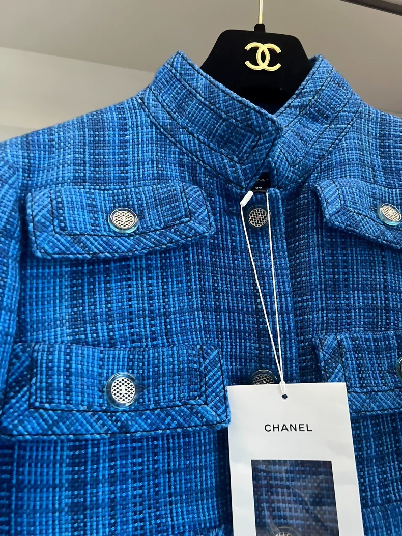 Chanel 20 blue tweed jacket - Image 2